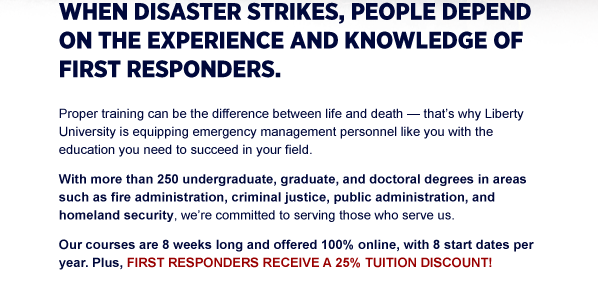 When disaster strikes, people depend on the experience and knowledge of first responders.